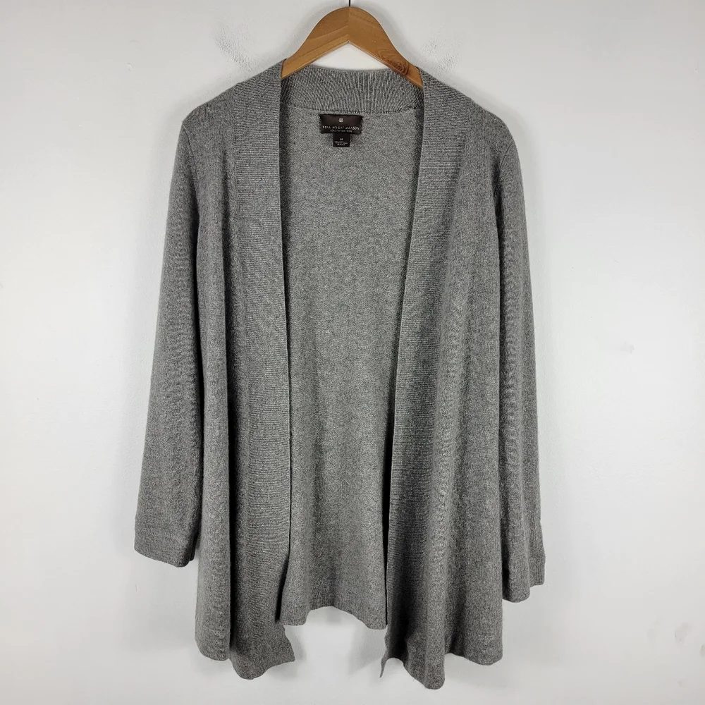 Fenn Wright Manson 100% Cashmere Open Front Long Line Cardigan Sweater